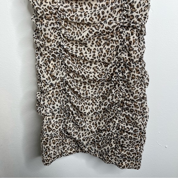 Endless Rose Leopard Print Lace Ruched Slip Mini Dress Size S Y2K - Picture 7 of 14